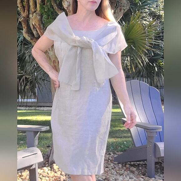 Karen Warren linen midi dress - Picture 1 of 12